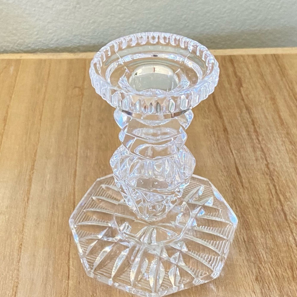 Single Artcraft Crystal Candle Stick Holder Vintage (1960s).